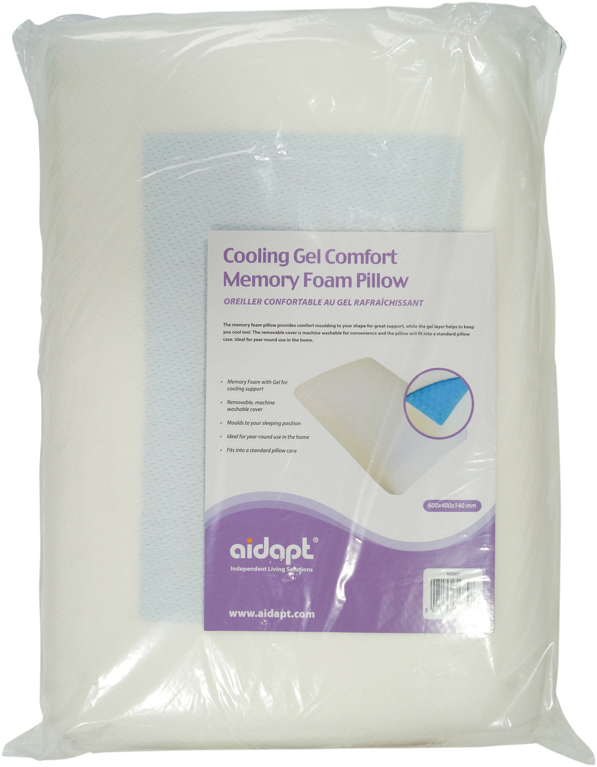 Cooling Gel Comfort Memory Foam Pillow - VG887