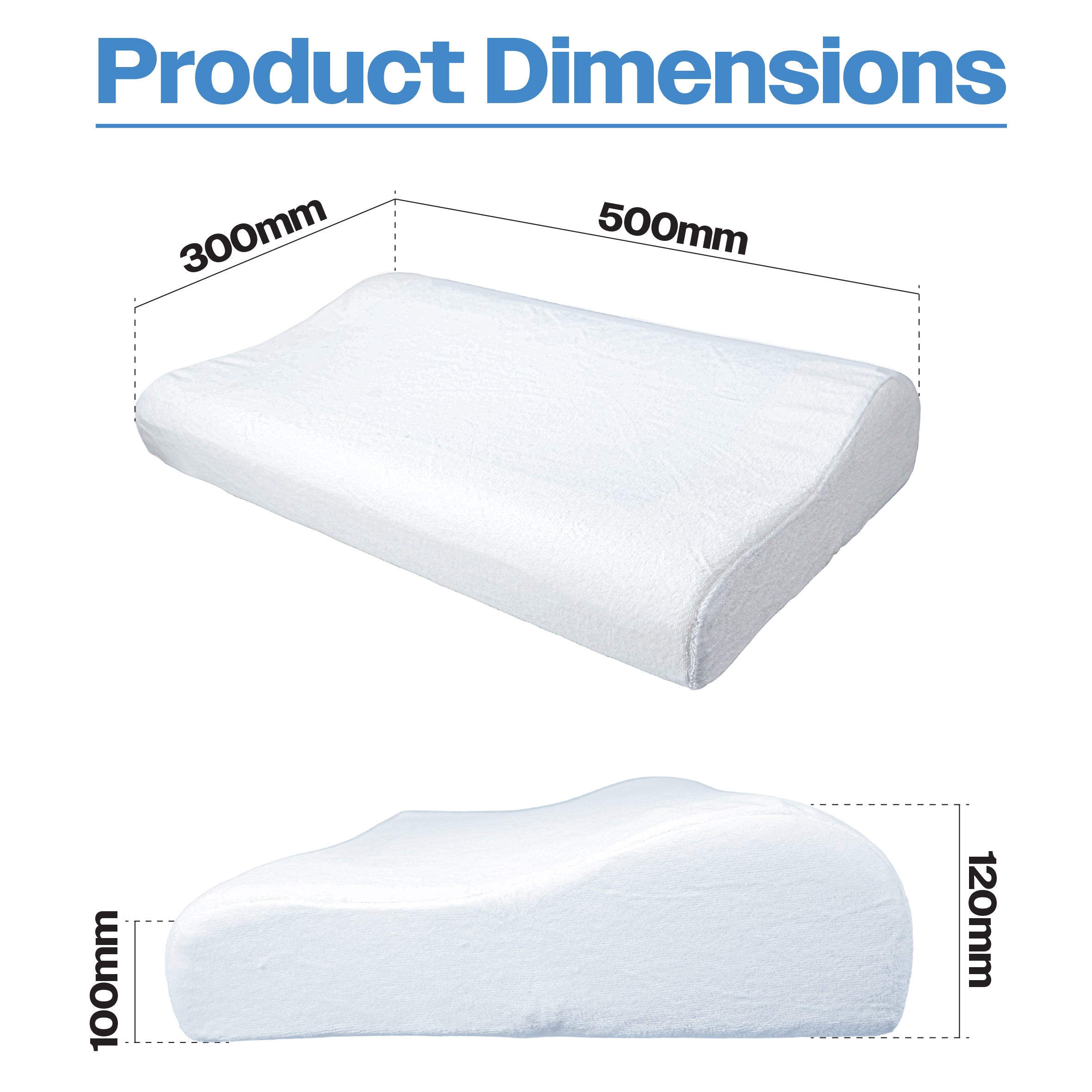 Cooling Gel Comfort Memory Foam Contour Pillow with Removable Soft Velvet Cover - VG887D
