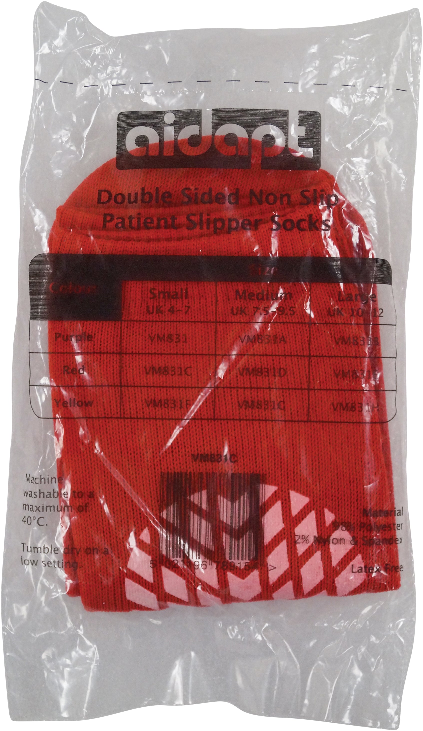 Aidapt Double Sided Non Slip Patient Slipper Socks - VM831D