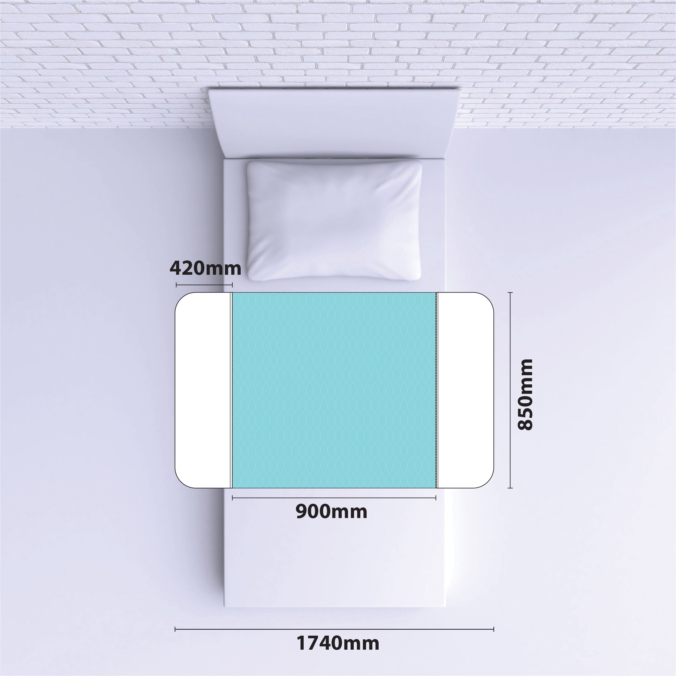 Washable Incontinence Bed Pads - Pack of 2 with Tuck Flaps - VM842E