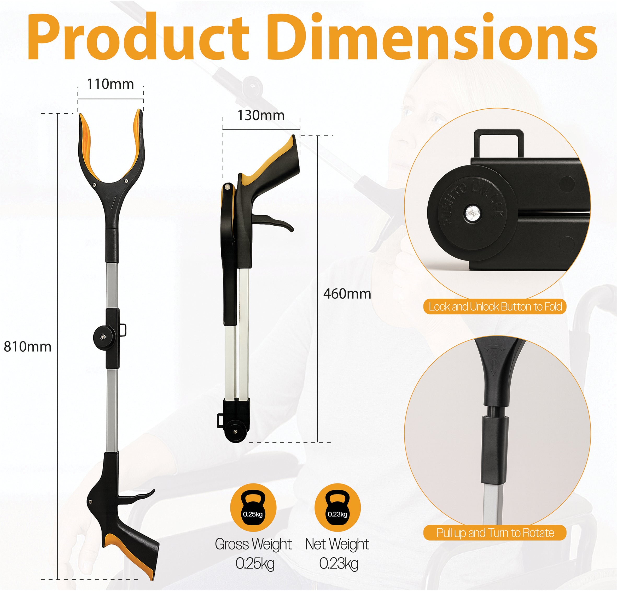 Folding Deluxe Handy Reacher (32