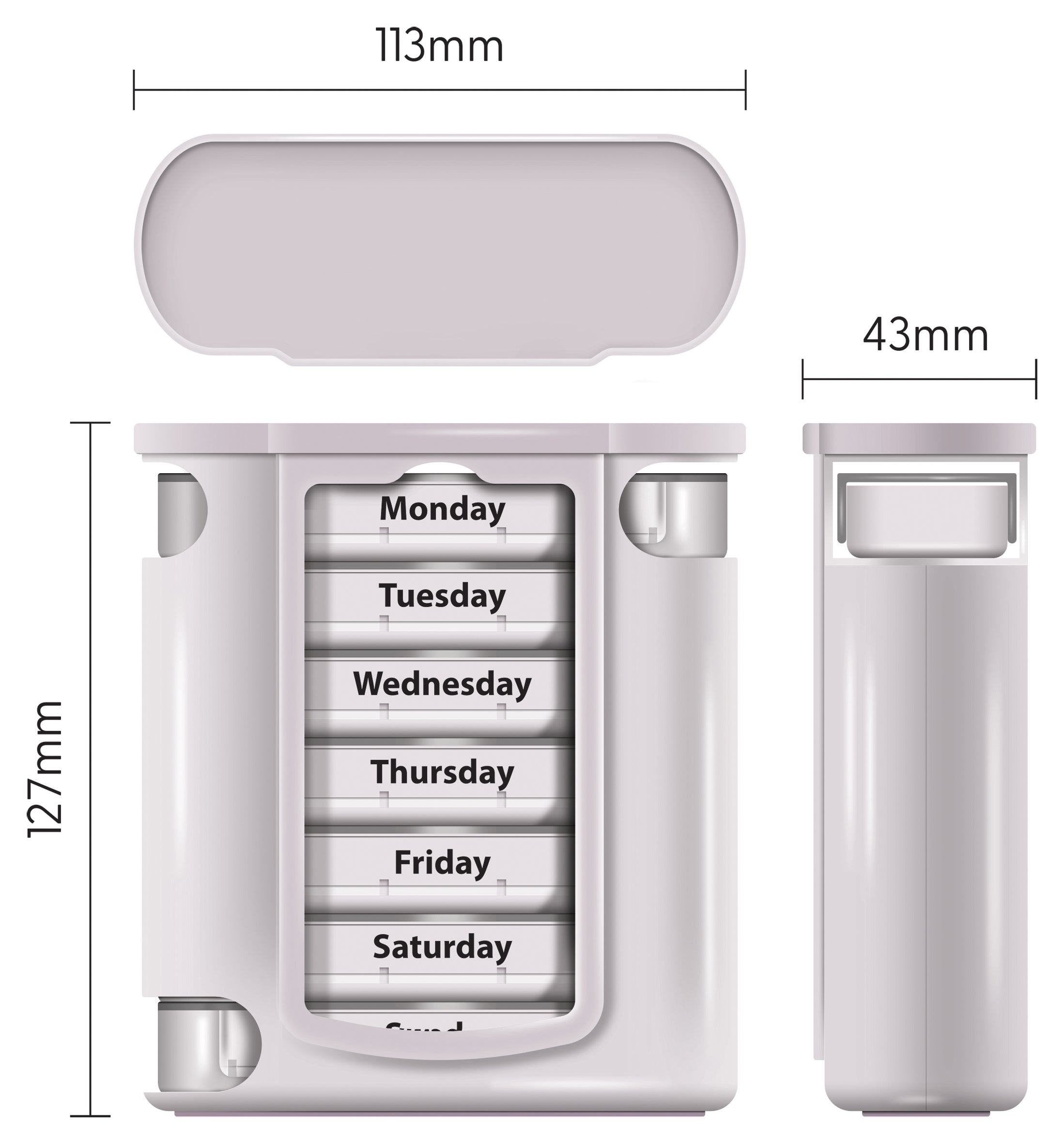 Week Day Pill Dispenser - VM929A