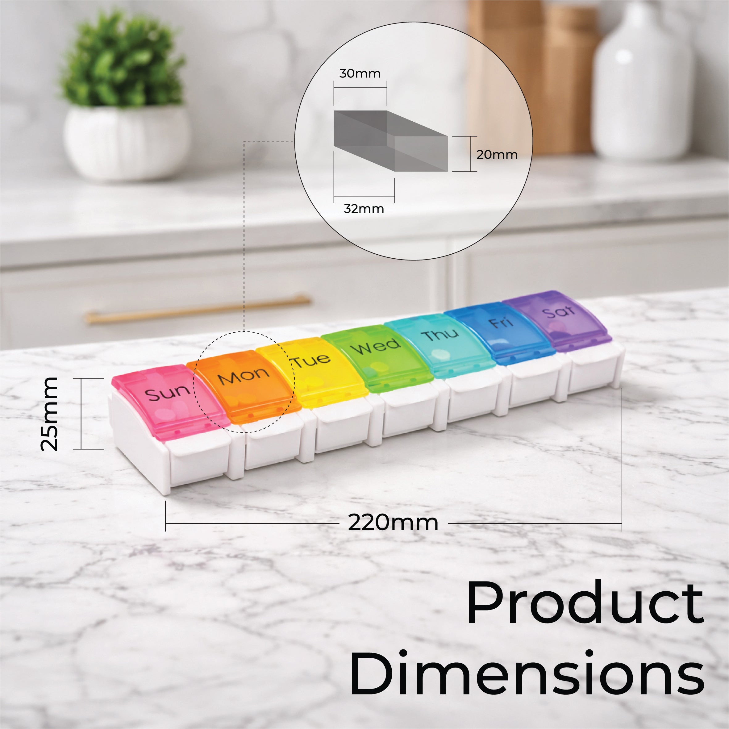 Push Button Weekly Pill Dispenser - VM930AC