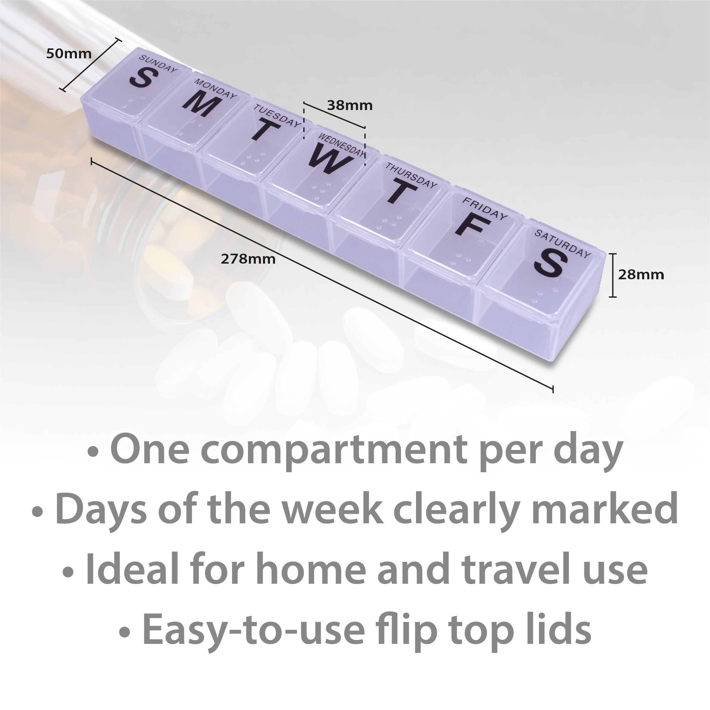 Large Weekly Pill Dispenser - VM930B