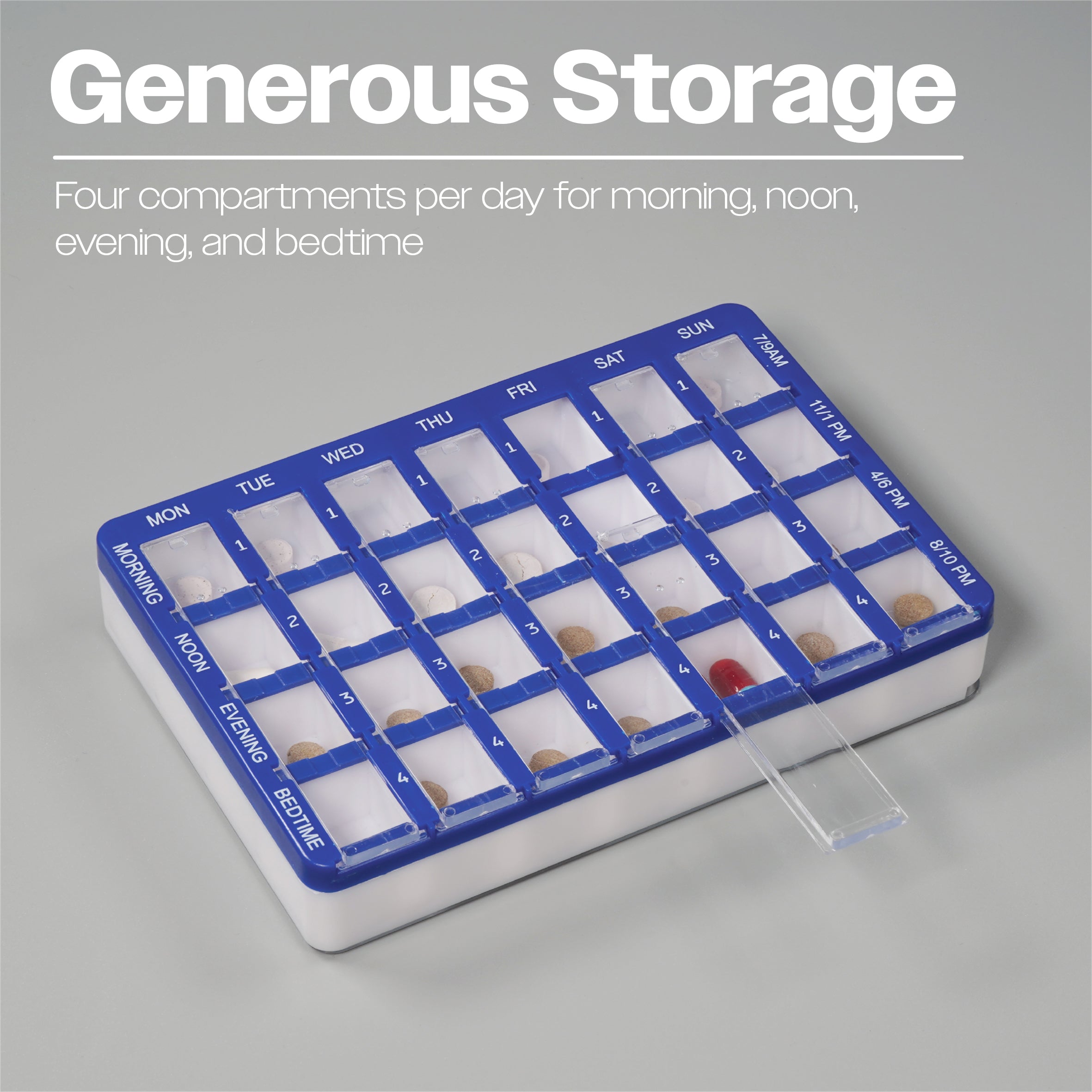Weekly 28 Compartment Pill Box - VM931AG