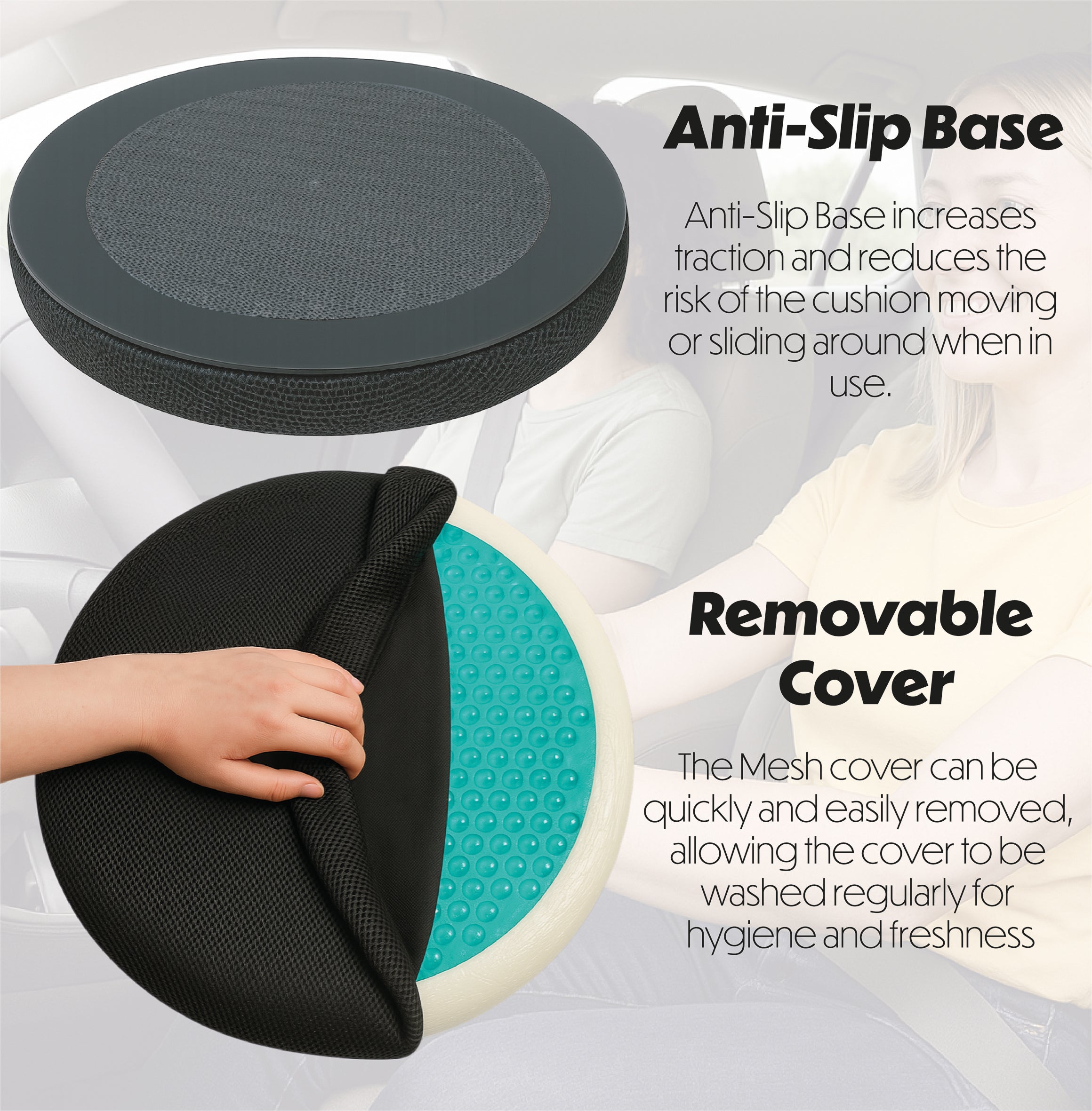 Swivel Seat Cushion With Cooling Gel Layer - VM933BA