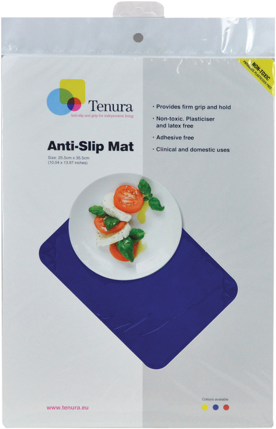 Tenura Silicone Rubber Anti Slip Rectangular Mat 35.5x25.5 cm - VM985AB