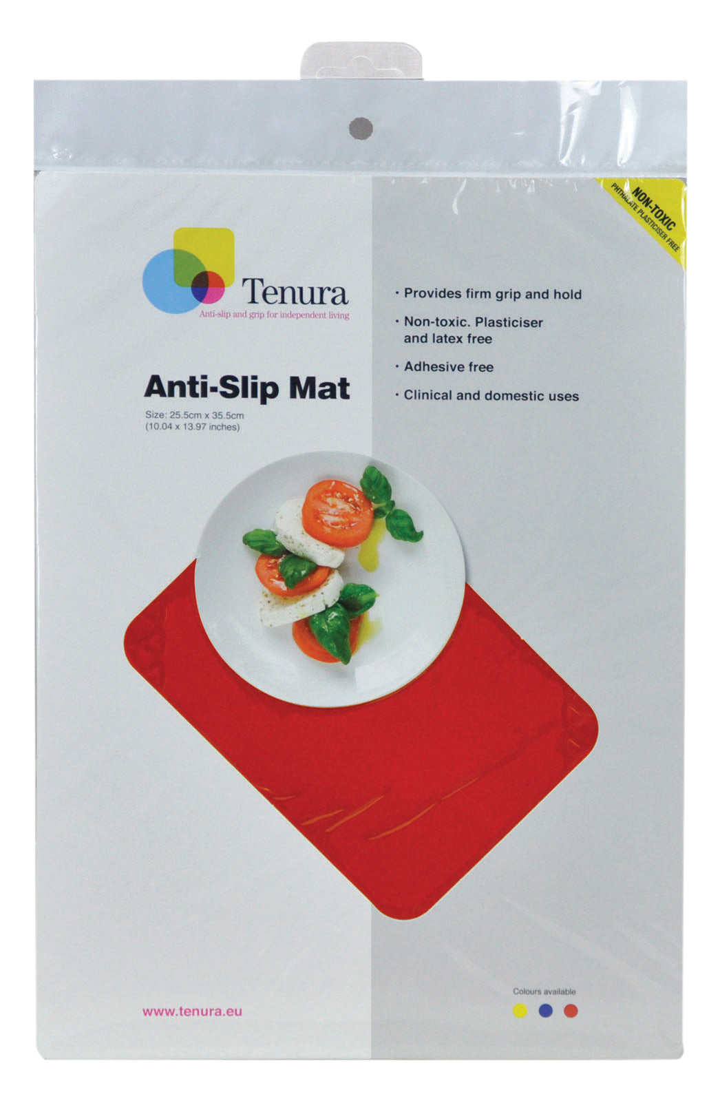Tenura Silicone Rubber Anti Slip Rectangular Mat 35.5x25.5 cm - VM985AR