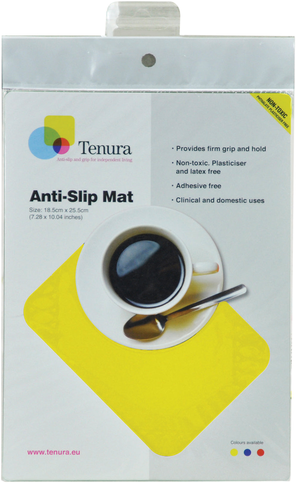 Tenura Silicone Rubber Anti Slip Rectangular Mat 25.5x18.5 cm - VM985Y