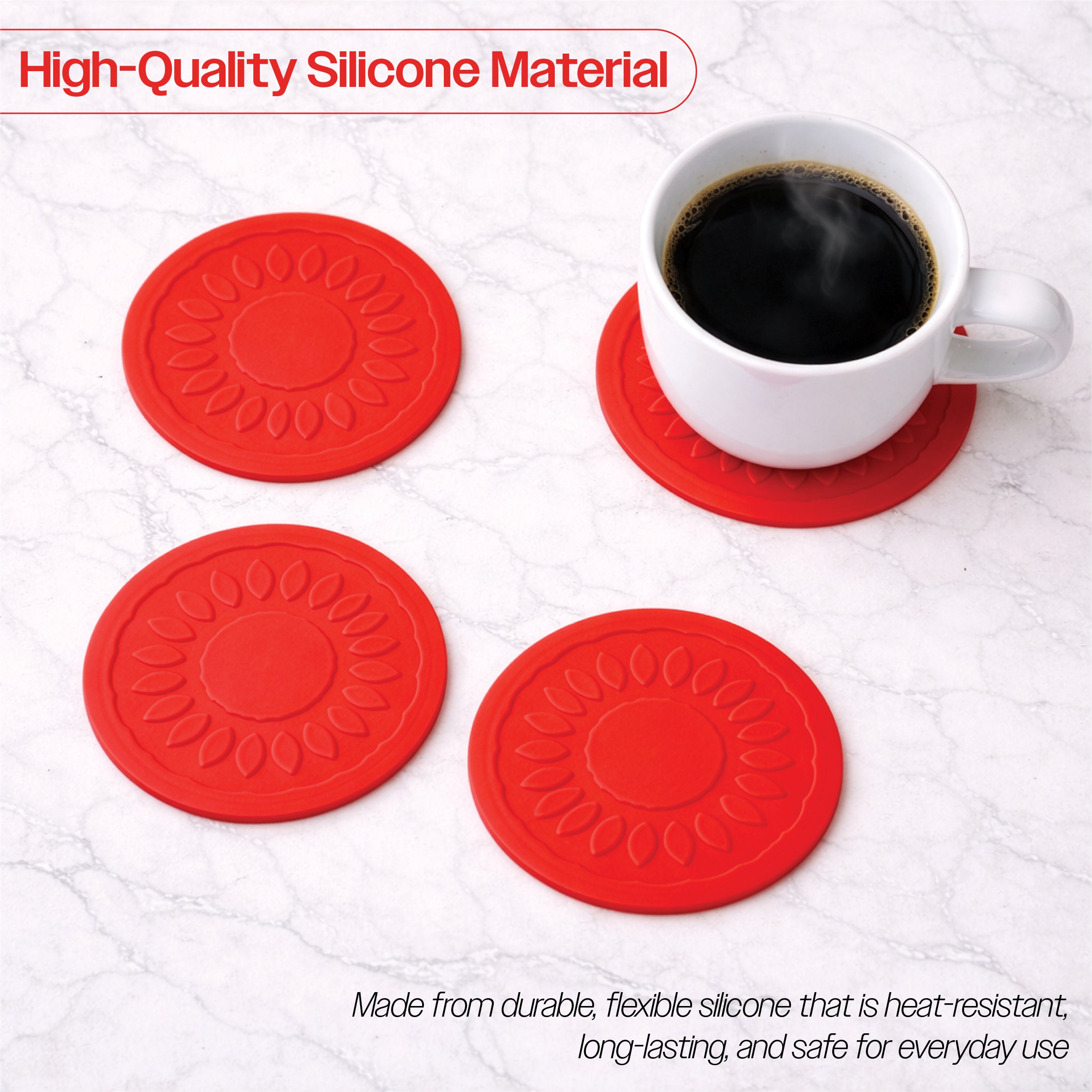 Non Slip Silicone Coaster - VM989BR