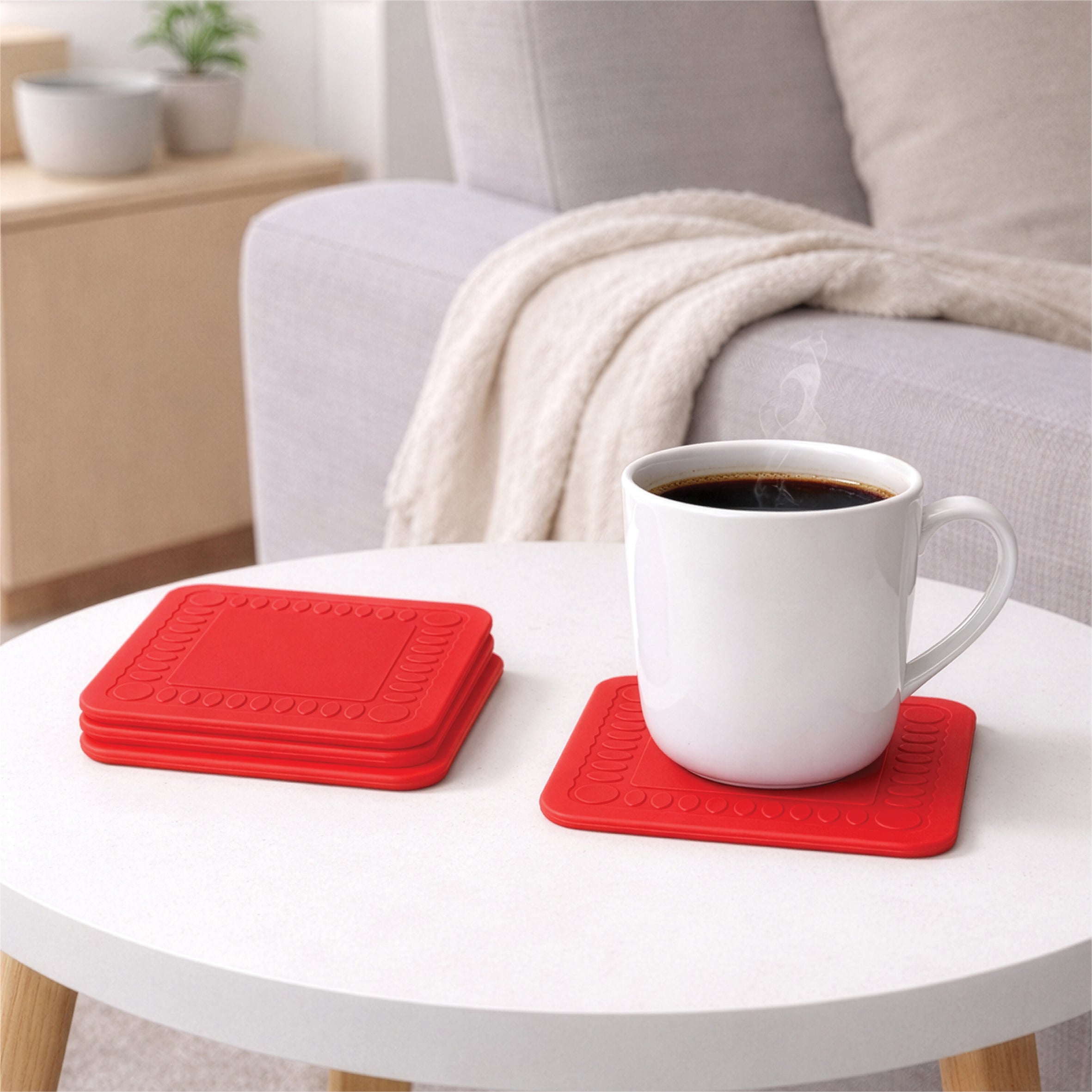 Non Slip Silicone Coaster - VM990BR
