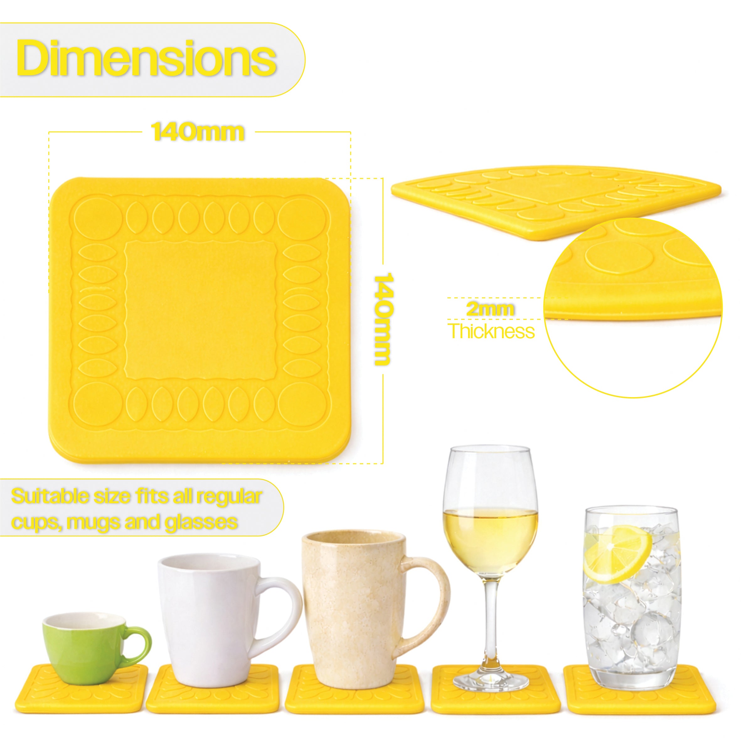 Non Slip Silicone Coaster - VM990BY